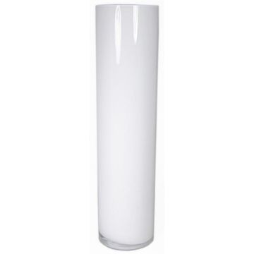 Vaso da fiori cilindrico SANSA OCEAN, bianco, 60 cm, Ø 15 cm