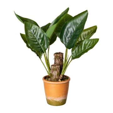 Pianta artificiale canna indiana NEXAR in vaso decorativo, verde, 45 cm