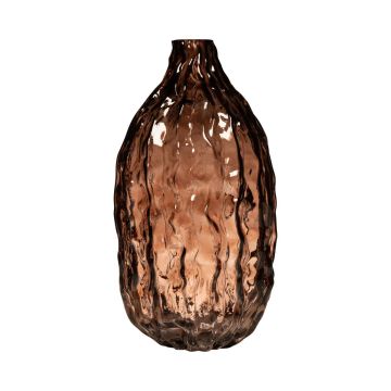Vaso a bottiglia in vetro CLIFFORD con venature, marrone-trasparente, 22cm, Ø11,3cm Vaso a bottiglia in vetro CLIFFORD con venature, marrone-trasparente, 22cm, Ø11,3cm
