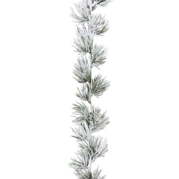 Ghirlanda decorativa pino ZIMRA, innevata, bianco-verde, 180 cm