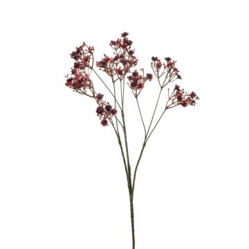 Gipsofila artificiale LITAGO, rosso bordeaux, 70cm, Ø1,5cm