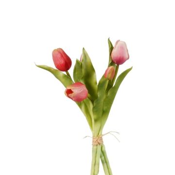 Mazzo di tulipani artificiali LEANA, fucsia-rosa-bianco, 30cm, Ø20cm Mazzo di tulipani artificiali LEANA, fucsia-rosa-bianco, 30cm, Ø20cm