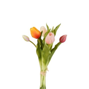 Mazzo di tulipani artificiali LEANA, rosa-arancione, 30 cm, Ø 20 cm Mazzo di tulipani artificiali LEANA, rosa-arancione, 30 cm, Ø 20 cm