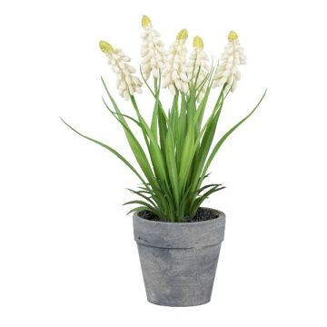 Fiore artificiale Giglio bianco ZORKLEM in vaso decorativo, bianco, 22 cm