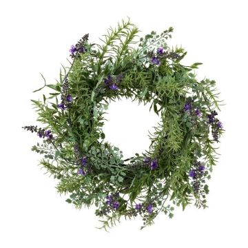 Ghirlanda artificiale lavanda, rosmarino, felce NOPLI, viola, Ø45 cm Ghirlanda artificiale lavanda, rosmarino, felce NOPLI, viola, Ø45 cm