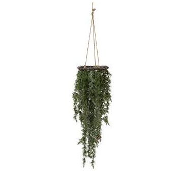 Ghirlanda artificiale da soffitto Cedro ORFILA, ghiacciata, verde-bianca, 125 cm
