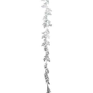 Ghirlanda artificiale Smilax ROVIER, argento metallizzato, 165 cm