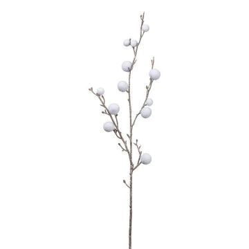 Ramo decorativo di cotone GRIFON con frutti, bianco, 90 cm Ramo decorativo di cotone GRIFON con frutti, bianco, 90 cm