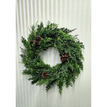 Ghirlanda decorativa di cipresso STURMYN con pigne, verde, Ø 50 cm