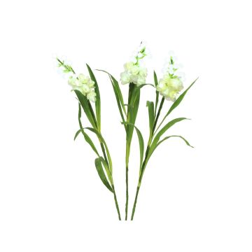 Delphinium artificiale AKSINJA, 3 pezzi, LED, bianco, 85 cm