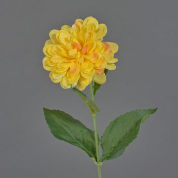 Fiore artificiale dalia FLEMOR, giallo, 55 cm