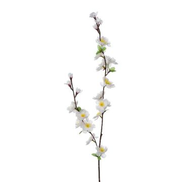 Ramo artificiale ciliegio ornamentale giapponese SLORIX con fiori, bianco, 85 cm