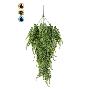 Pianta artificiale felce bottonosa SLORME, bastoncino, crossdoor, difficilmente infiammabile, verde, 80 cm
