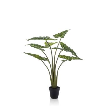 Pianta artificiale Alocasia Sanderiana MUNAY in vaso decorativo, verde, 100 cm