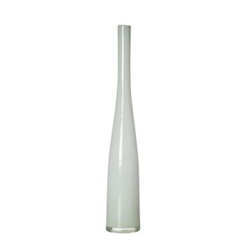 Bottiglia decorativa slanciata in vetro NASTASYA, bianca, 54cm, Ø9cm Bottiglia decorativa slanciata in vetro NASTASYA, bianca, 54cm, Ø9cm