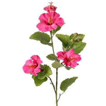 Ramo decorativo di ibisco TELSIMA con fiori, rosa, 80 cm