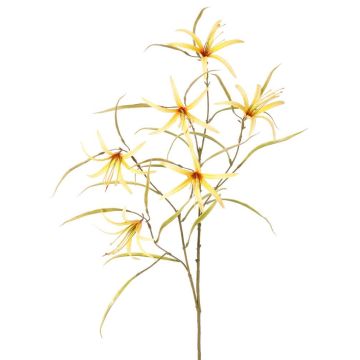 Ramo decorativo con fiori di lathyrus TYZANS, giallo, 95 cm