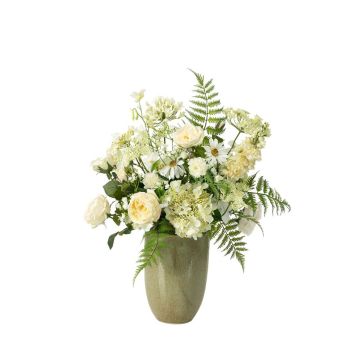 Mazzo di fiori artificiali FEME, bianco, 70 cm, Ø 45 cm