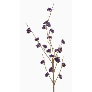 Ramo artificiale di silfio SILFIO con bacche, viola scuro, 95 cm