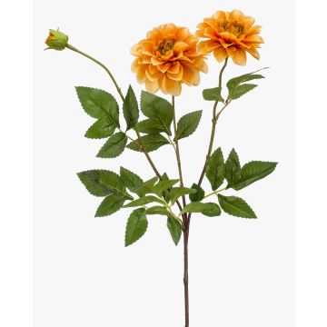 Fiore decorativo dalia NAXOS con fiori, giallo-arancio, 70 cm