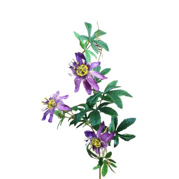 Fiore decorativo Passiflora JULANDA, viola-bianco, 100 cm, Ø 9-11 cm
