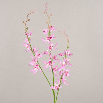 Ramo di fiori artificiali orchidea Cymbidium MONDEGO, rosa-rosa, 95 cm