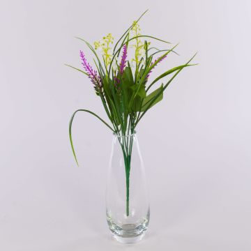 Mazzo di fiori artificiali SIVIKELO, mughetto, lavanda, bastoncini, viola-bianco, 40 cm