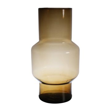 Portafiori FORTUNATO in vetro, riciclato, arancione-marrone-trasparente, 35 cm, Ø19 cm