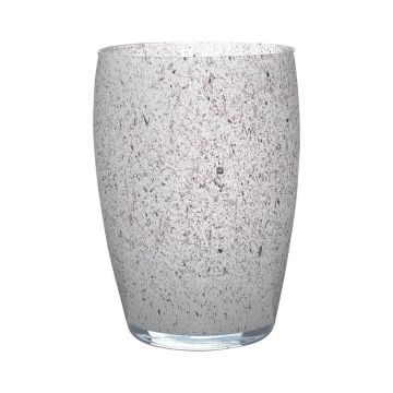 Vaso a sfera in vetro HENRY, grigio-granito, 20 cm, Ø14 cm