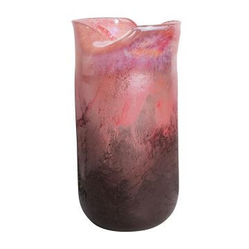 Vaso da fiori in vetro PEPA, apertura piegata, multi-rosa-trasparente, 41,5cm, Ø20cm Vaso da fiori in vetro PEPA, apertura piegata, multi-rosa-trasparente, 41,5cm, Ø20cm