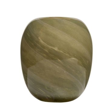 Vaso di vetro ITZIAR con motivo, verde-oro, 26cm, Ø22cm Vaso di vetro ITZIAR con motivo, verde-oro, 26cm, Ø22cm