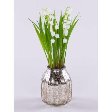 Fiore artificiale mughetto NIKISHA in vaso di vetro, bianco, 20 cm Fiore artificiale mughetto NIKISHA in vaso di vetro, bianco, 20 cm