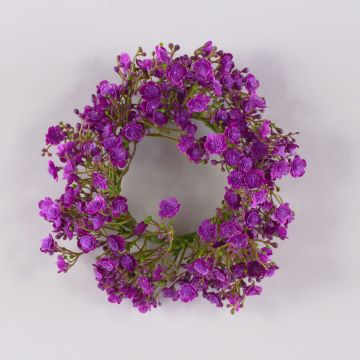Corona artificiale di gypsophila LITAGO, viola, Ø 20 cm