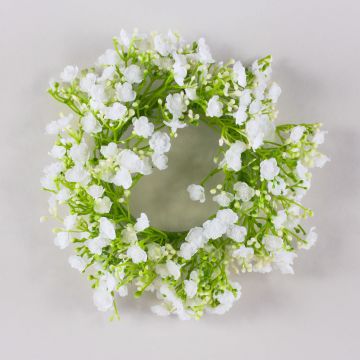 Corona artificiale di gypsophila LITAGO, bianca, Ø 20 cm