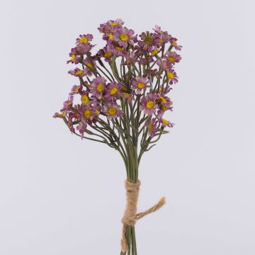 Bouquet di fiori artificiali crisantemi piccoli WEMKE, lilla chiaro-blu, 35 cm, Ø 13 cm