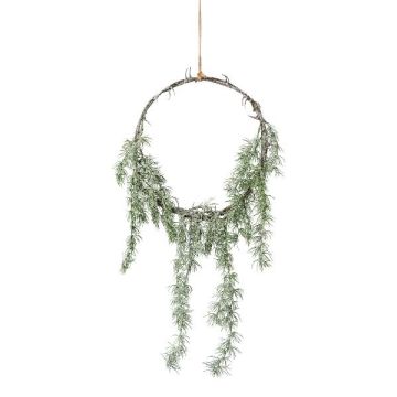 Piante artificiali Acchiappasogni VERBA con cedro, innevato, pendente, verde-bianco, 75 cm