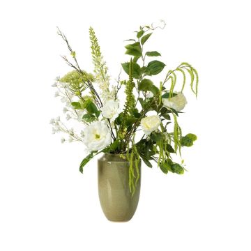Mazzo di fiori artificiali FEME, bianco, 100cm, Ø35cm