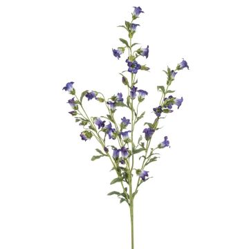 Ramo decorativo artificiale di campanula AIMI, viola scuro-bianco, 120 cm, Ø 3-5 cm