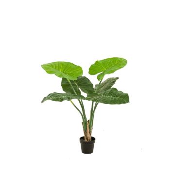 Pianta artificiale Alocasia Calidora NICAS, vaso decorativo, verde, 90 cm