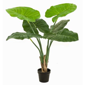 Pianta artificiale Alocasia Calidora NICAS, vaso decorativo, verde, 90 cm