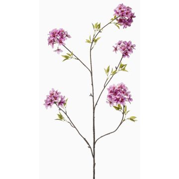Ramo artificiale ciliegio ornamentale SLIRKO con fiori, lilla chiaro, 115 cm