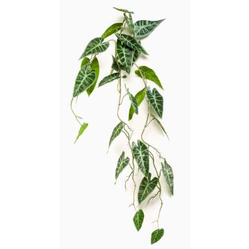 Piante artificiali Alocasia sanderiana EXEVLO su bastone, pendente, verde, 80 cm