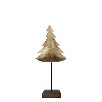 Albero di Natale decorativo DORANA in metallo, base in legno, dorato, 10x8x28 cm Albero di Natale decorativo DORANA in metallo, base in legno, dorato, 10x8x28 cm