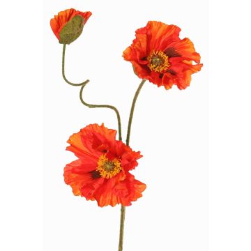 Ramo di papavero artificiale PEJA, arancione-rosso, 90cm, Ø11-13cm Ramo di papavero artificiale PEJA, arancione-rosso, 90cm, Ø11-13cm