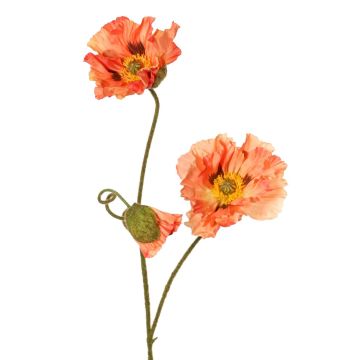 Ramo di papavero artificiale PEJA, pesca, 90 cm, Ø 11-13 cm Ramo di papavero artificiale PEJA, pesca, 90 cm, Ø 11-13 cm