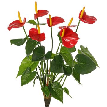 Anthurium artificiale NAKITA su bastoncino, rosso, 50 cm