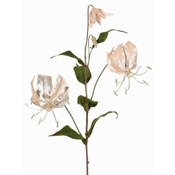 Ramo di gloriosa in velluto DINFAS, rosa pallido-oro, 80cm Ramo di gloriosa in velluto DINFAS, rosa pallido-oro, 80cm