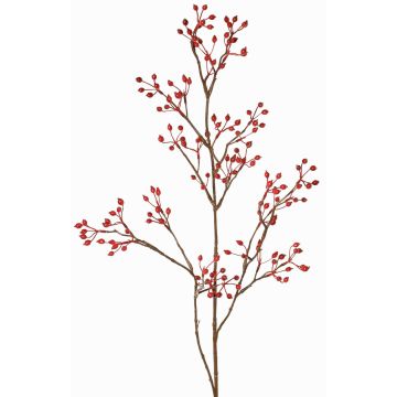 Ramo decorativo di rosa selvatica HIKERNO con cinorrodi, rosso, 100cm