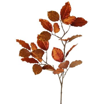 Ramo di faggio in velluto GALFHY, rame, 70 cm