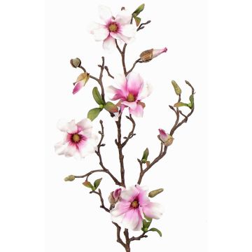 Ramo di magnolia artificiale MARGA, rosa-fucsia, 80cm, Ø6-8cm